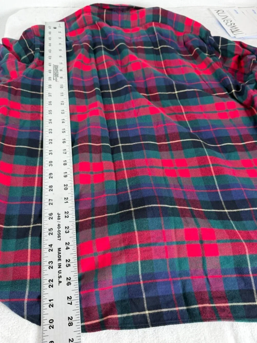 J.Crew Men's Flannel Plaid Long Sleeve Button Up Shirt Slim Fit XL Red/Green